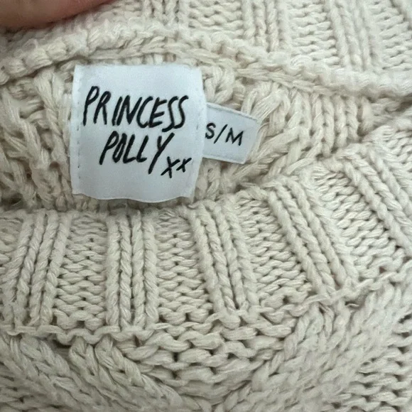 Princess Polly Anaya Oversized Sweater Beige - Picture 4 of 4